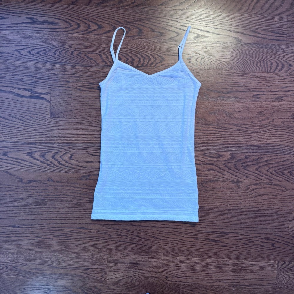 y2k aeropostale white embroidered tank top small